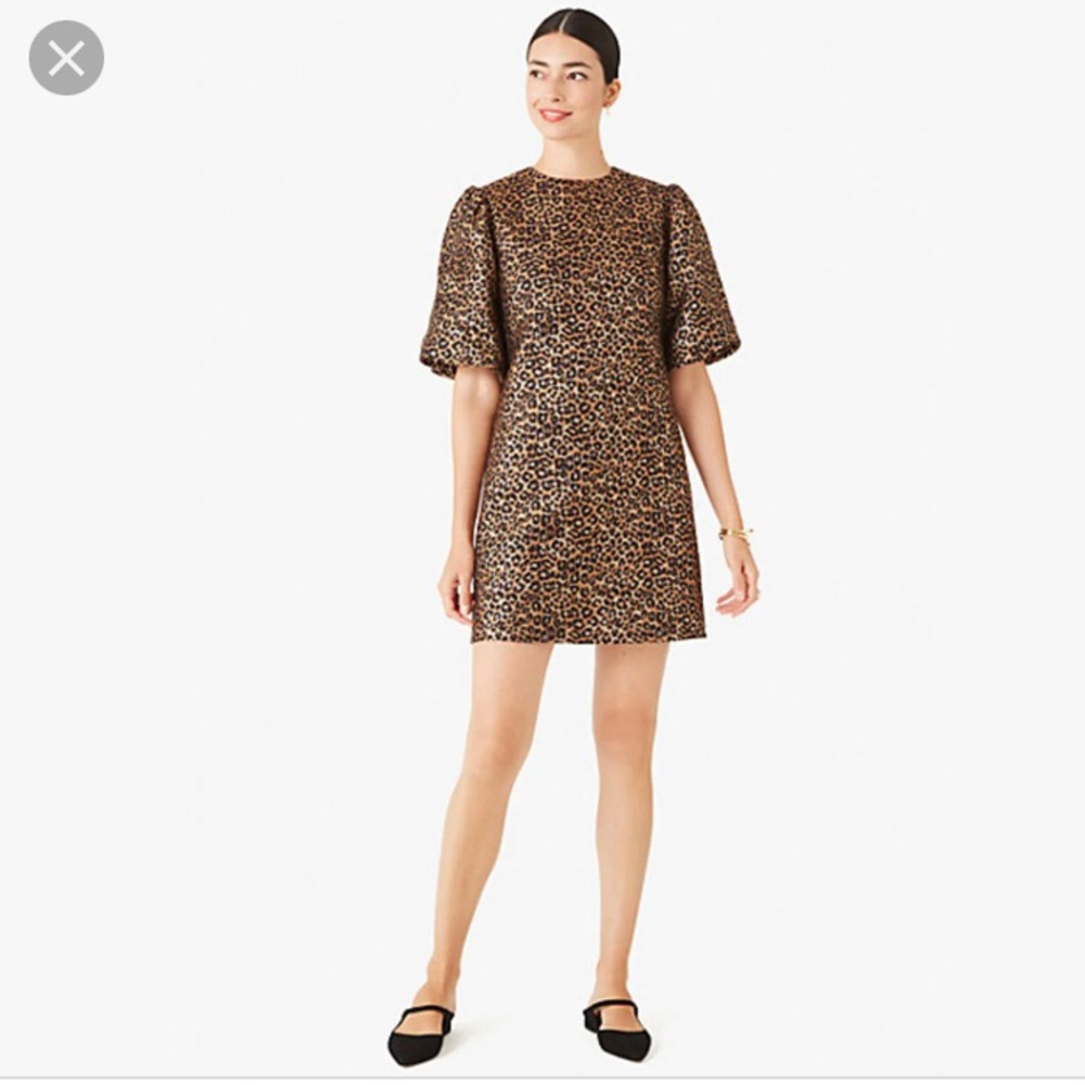 Kate Spade Leopard Taxi Dress, Size 0 NWT